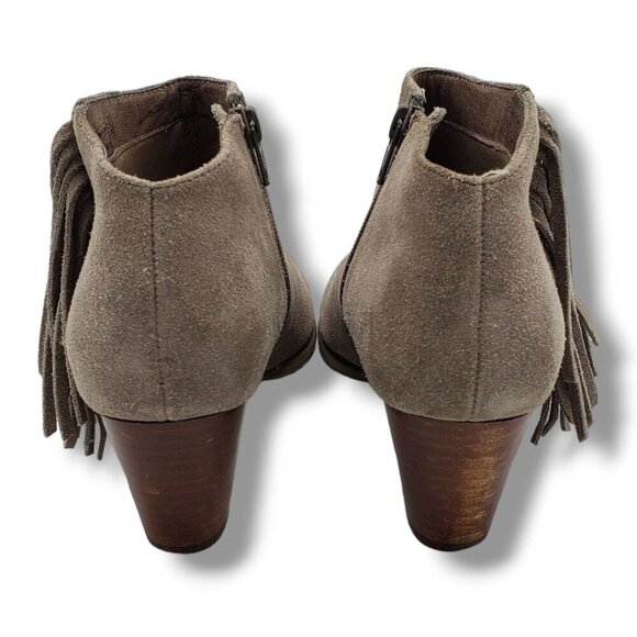 Vionic Faros Fringed Bootie Womens‎ 8.5 Brown Suede Ankle Zipper - Picture 6 of 9